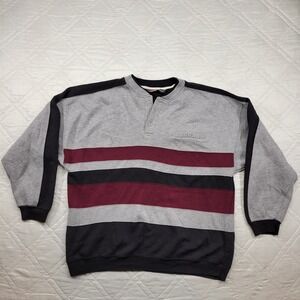 WINNER Vintage 3 button stripped sweatshirt size XL